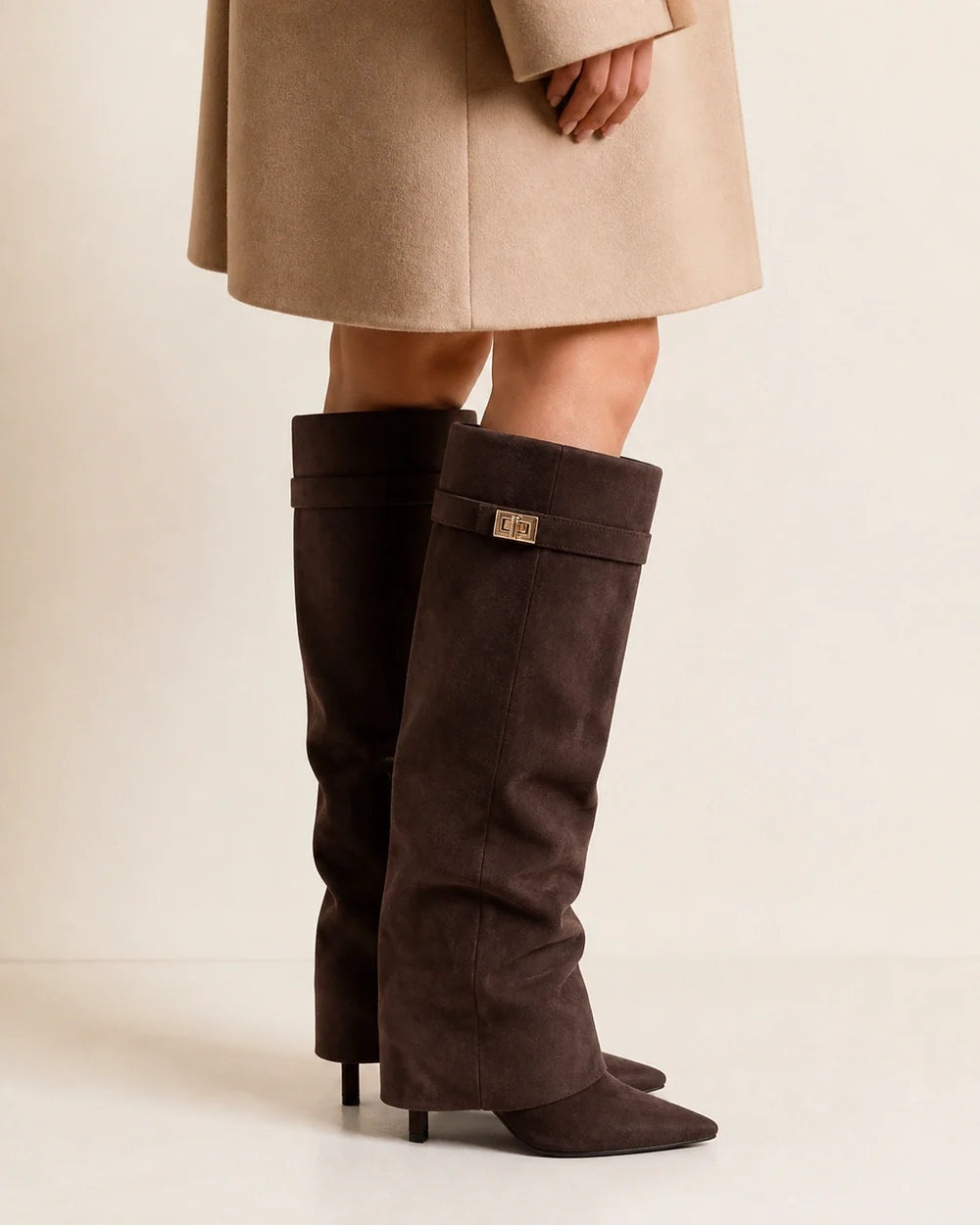 Sarah women's fold-over knee-high boots – 02 profile webp