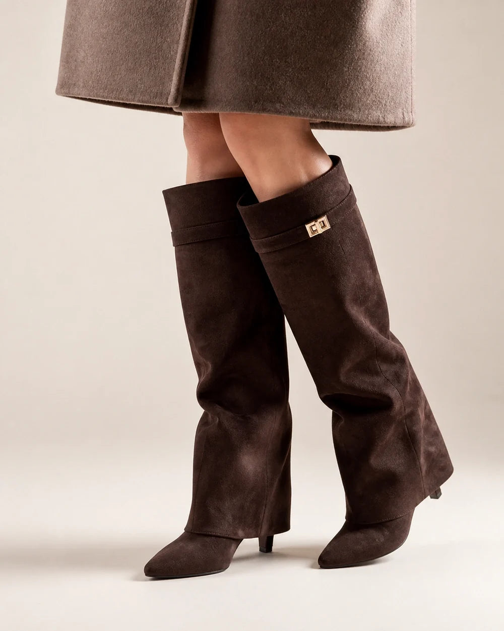 Sarah women's fold-over knee-high boots – 05 detail webp