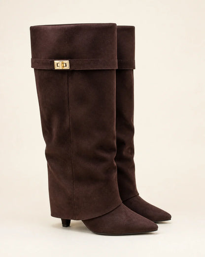 Sarah women's fold-over knee-high boots – 08 product webp